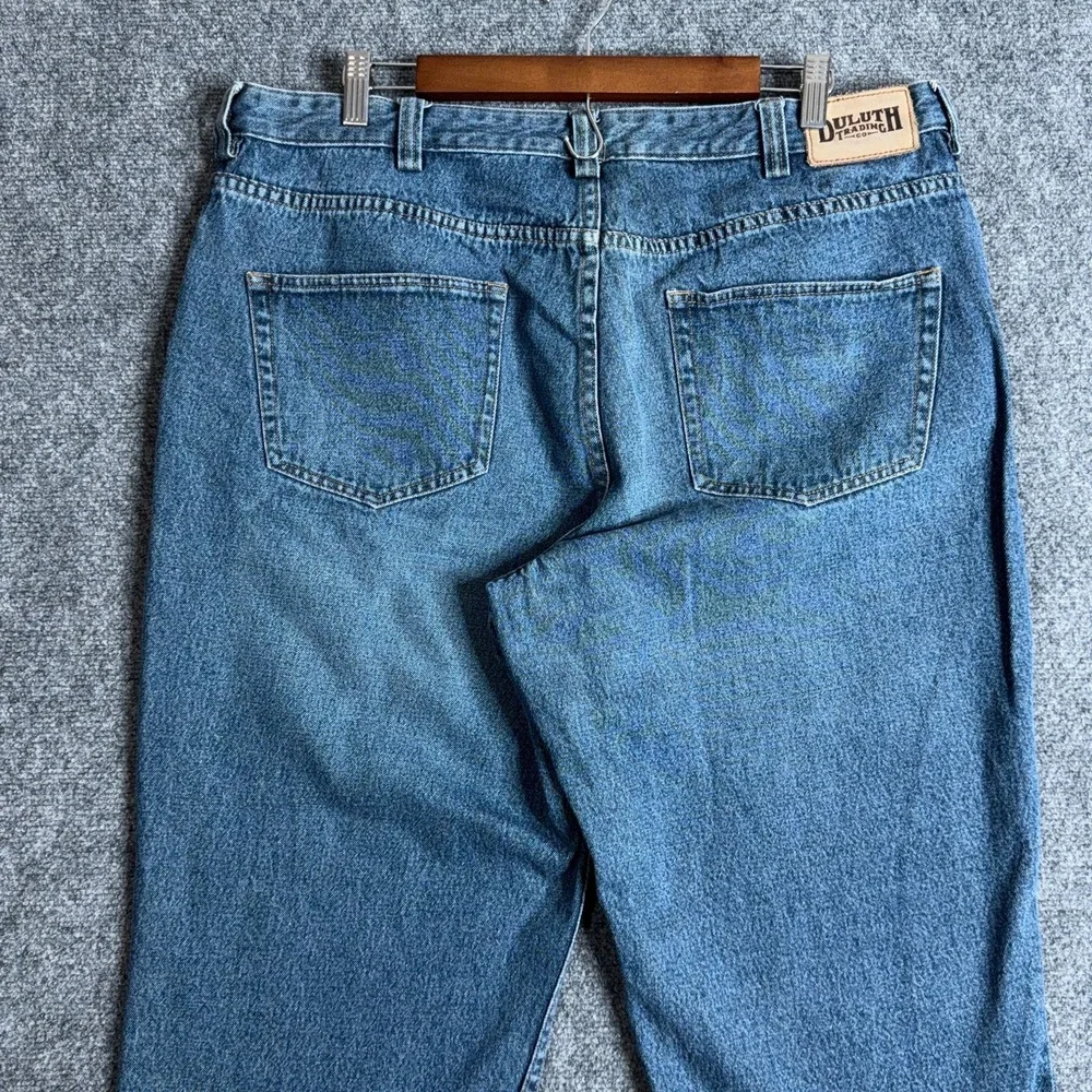 Duluth Trading Flex Ballroom Jeans Mens 40x30 Blue Relaxed Fit Straight Denim